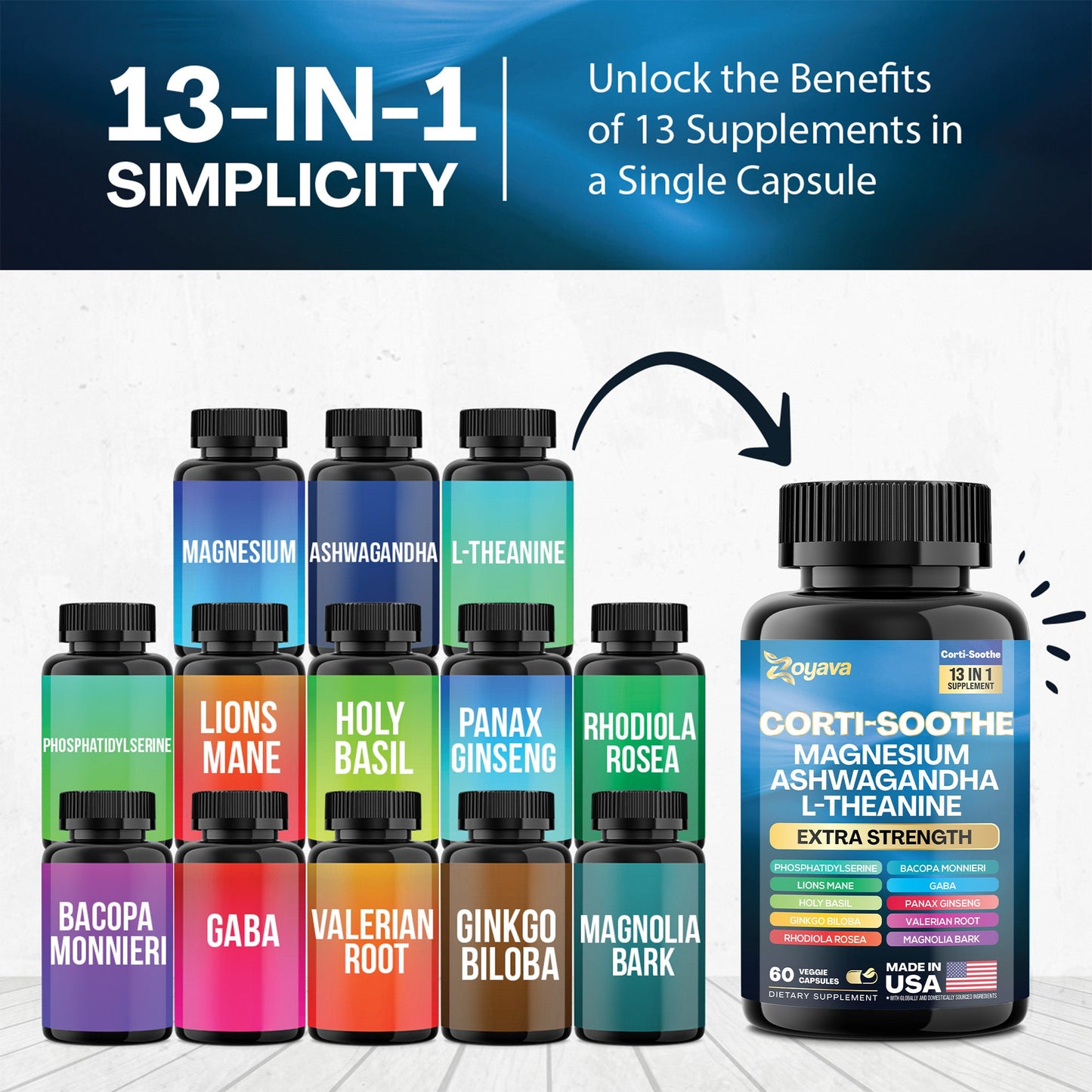 CortiSoothe Stress & Focus Capsules